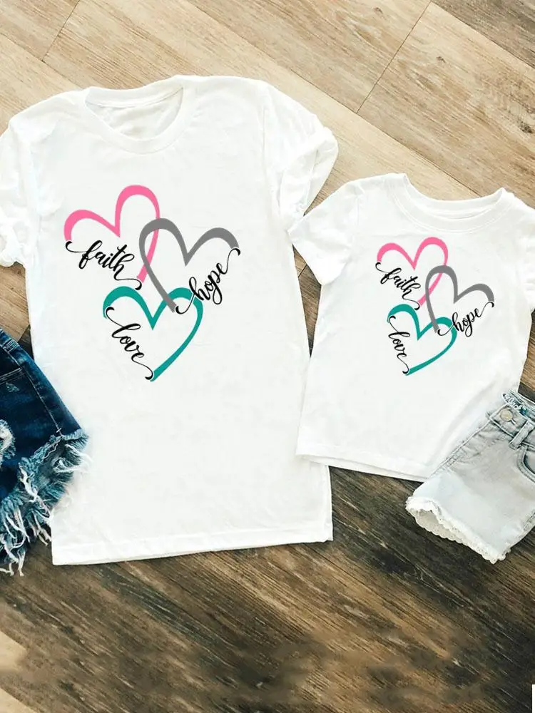 Faith Love Heart Cute Family Matching Outfits Women Girls Boys Kid Child Summer Mom Mama Tshirt Tee T-shirt Clothes Clothing
Faith Love Heart Cute Family Matching Outfits Women Girls Boys Kid Child Summer Mom Mama Tshirt Tee T-shirt Clothes Clothing