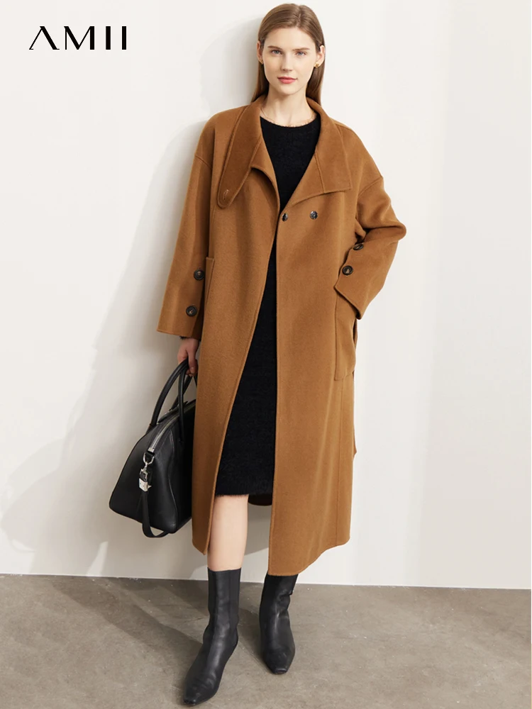 AMII Minimalism Wool Coat Women 2022 Winter New Stand Collar French Style Belt Design Warm Commuter Long Clothing Tops 12241111
AMII Minimalism Wool Coat Women 2022 Winter New Stand Collar French Style Belt Design Warm Commuter Long Clothing Tops 12241111