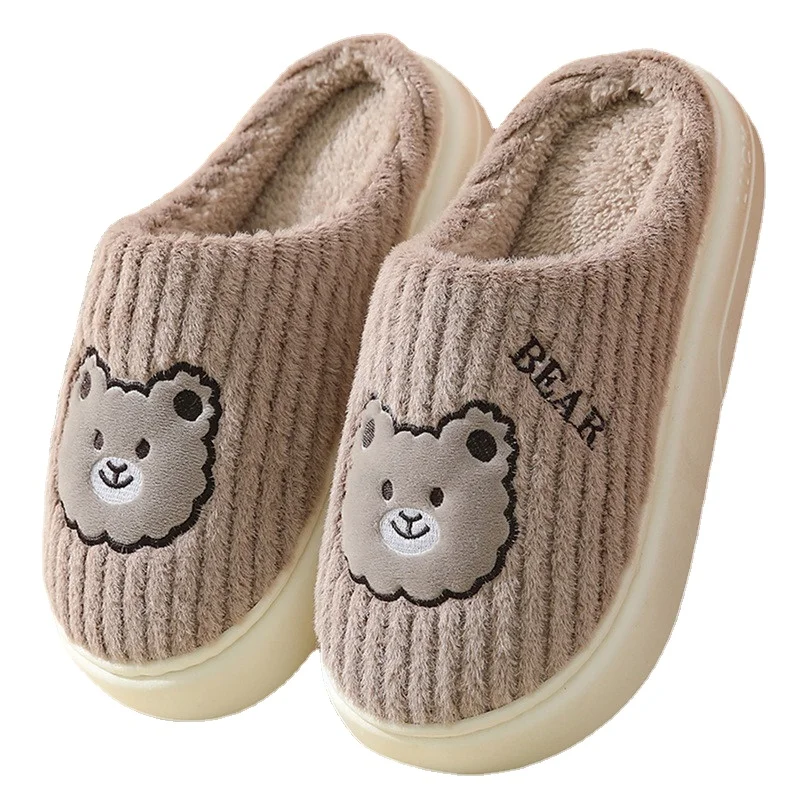 2024 New Women Cotton Slippers Cute Bear Pattern Thick Sole Warm Slides Men Female Couple House Indoor Plush Flat Fluffy Shoes
2024 New Women Cotton Slippers Cute Bear Pattern Thick Sole Warm Slides Men Female Couple House Indoor Plush Flat Fluffy Shoes
