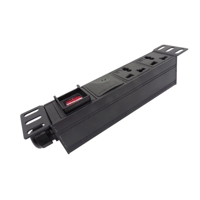 2AC PDU Power Strip Aluminum alloy Cabinet Double Break Switch AC OUTLET Universal Socket
2AC PDU Power Strip Aluminum alloy Cabinet Double Break Switch AC OUTLET Universal Socket