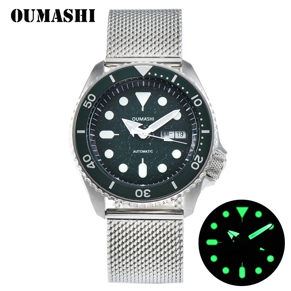 OUMASHI 41,5 мм Мужские часы NH35 Move Men t Dive Sports Luxury Sapphire автоматические механические часы
OUMASHI 41,5 мм Мужские часы NH35 Move Men t Dive Sports Luxury Sapphire автоматические механические часы
