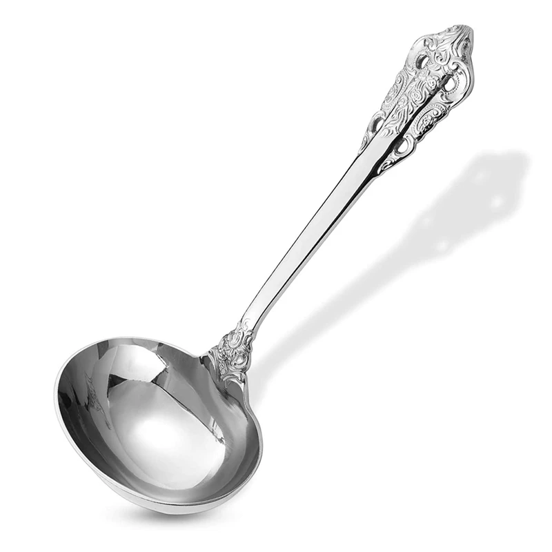 Gorgeous 304 Stainless Steel Gravy Spoon, Antique Small Spoon for Stirring, Mirror Finished Soup Ladle Spoonn
Gorgeous 304 Stainless Steel Gravy Spoon, Antique Small Spoon for Stirring, Mirror Finished Soup Ladle Spoonn