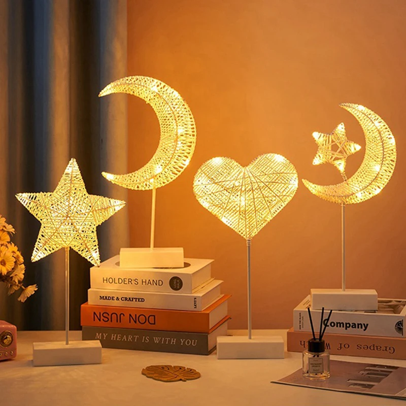Moon Star Rattan Ornaments LED Light Ramadan EID Mubarak Decoration For Home Islam Muslim Decor AL Adha Ramadan Kareem Gift
Moon Star Rattan Ornaments LED Light Ramadan EID Mubarak Decoration For Home Islam Muslim Decor AL Adha Ramadan Kareem Gift