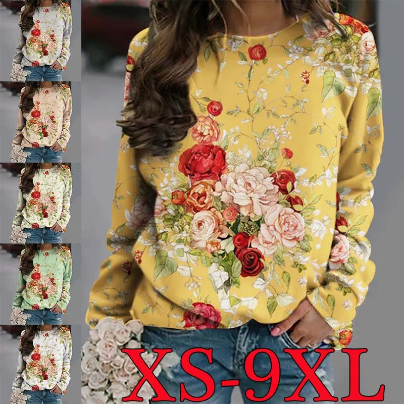 2022 Women's Spring Autumn New Fashion Printed Long Sleeve Casual T Shirts Loose Plus Size Tops
2022 Women's Spring Autumn New Fashion Printed Long Sleeve Casual T Shirts Loose Plus Size Tops