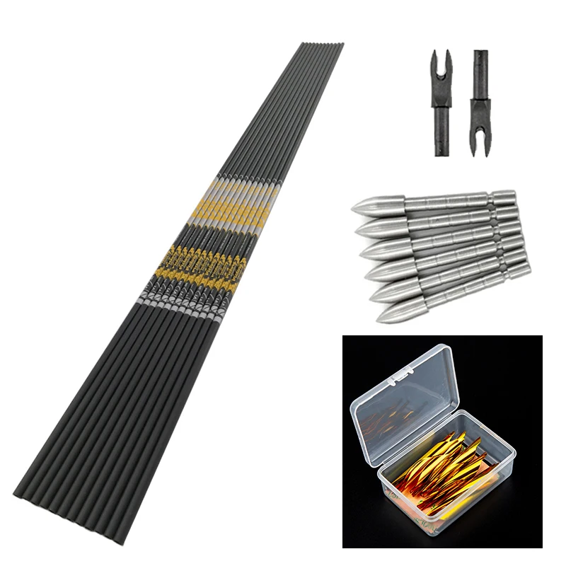 Archery 4.2mm Spine 350 400 450 500 600 700 800 900 Carbon Arrows Shaft 1.8 Inch Spin Vanes Compound Recurve Bow Longbow Hunting
Archery 4.2mm Spine 350 400 450 500 600 700 800 900 Carbon Arrows Shaft 1.8 Inch Spin Vanes Compound Recurve Bow Longbow Hunting