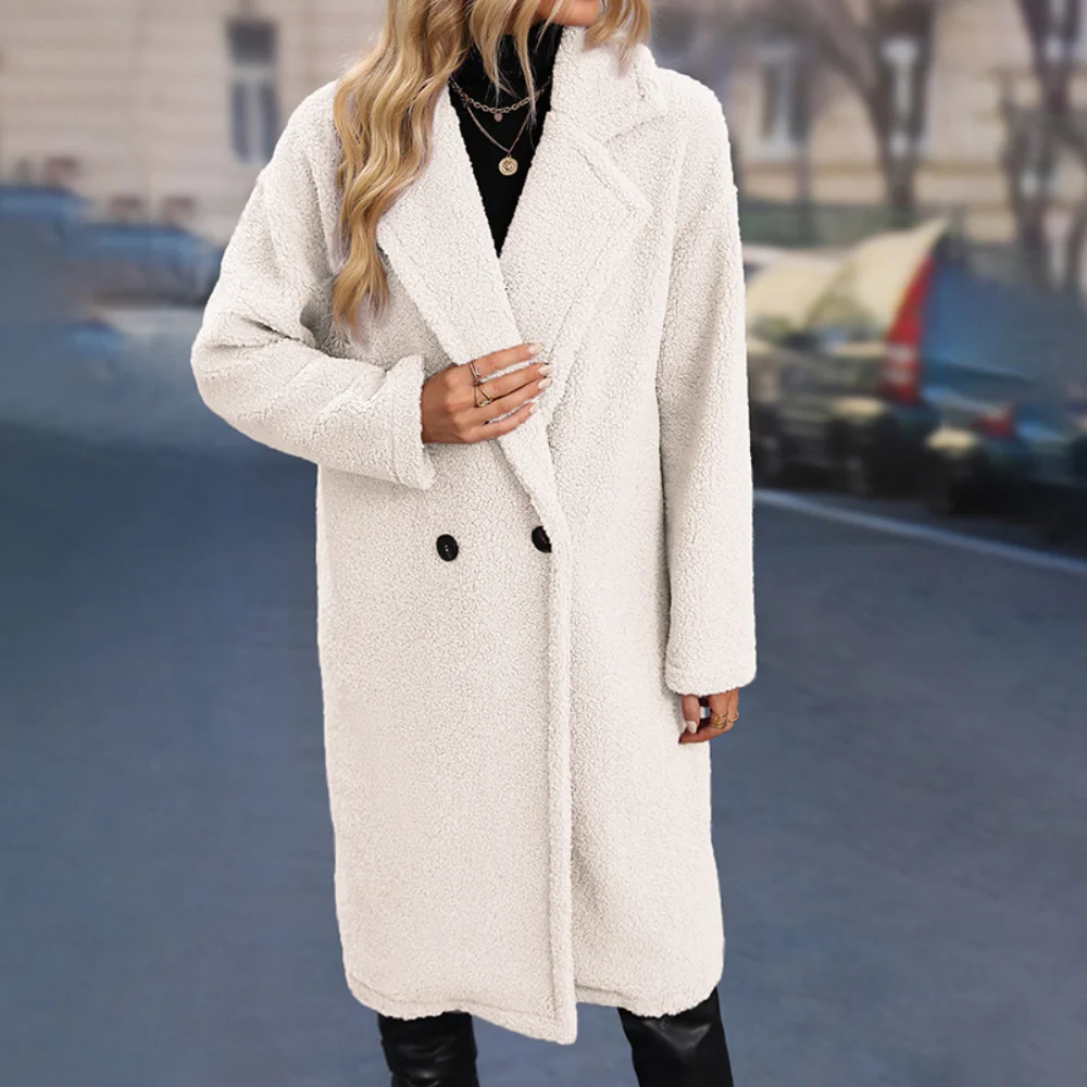 Hot Autumn Winter Women Casual Coats Turn-down Collar Warm Long Sleeve Loose Lapel Cardigan Outwear Jackets Double Breasted Coat
Hot Autumn Winter Women Casual Coats Turn-down Collar Warm Long Sleeve Loose Lapel Cardigan Outwear Jackets Double Breasted Coat