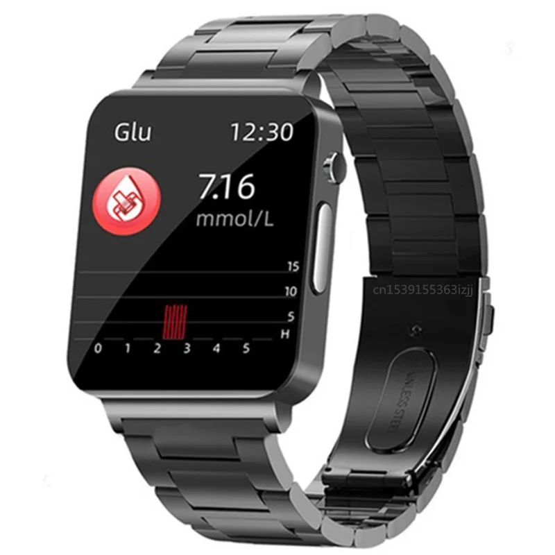 

Smart watch KS03 with heart rate and temperature monitoring, non-invasive, blood sugar, physical activity monitoring, 1.72 CE