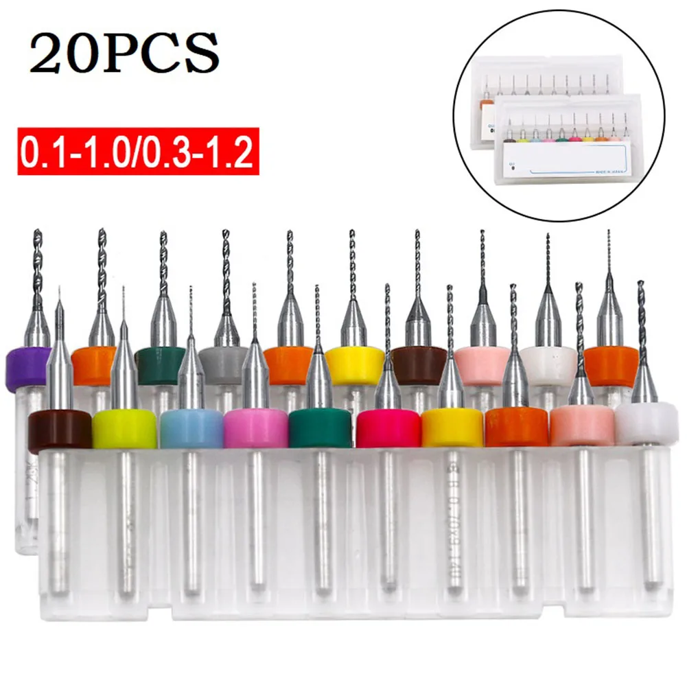 20pcs Drill Bits PCB Circuit Micro Mini Board Print Drill Bit Carbide 0.1-1.0mm 0.3-1.2mm Drilling Power Tools
20pcs Drill Bits PCB Circuit Micro Mini Board Print Drill Bit Carbide 0.1-1.0mm 0.3-1.2mm Drilling Power Tools