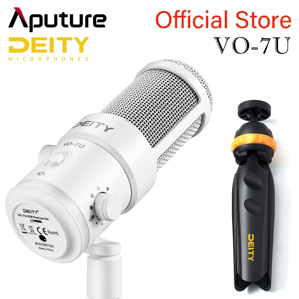 Aputure Deity VO-7U White Black Tripod Kit USB Dynamic Podcast Microphone with RGB Lights for Game Podcast Stream YouTube
Aputure Deity VO-7U White Black Tripod Kit USB Dynamic Podcast Microphone with RGB Lights for Game Podcast Stream YouTube
