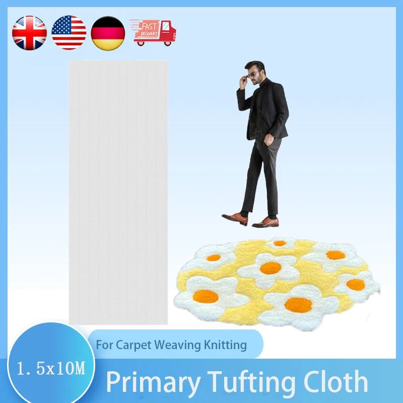 1.5*10M Primary Tufting Cloth Backing Fabric for Carpet Weaving Knitting Material Rug Tufting Gun Embroidery Fabric
1.5*10M Primary Tufting Cloth Backing Fabric for Carpet Weaving Knitting Material Rug Tufting Gun Embroidery Fabric