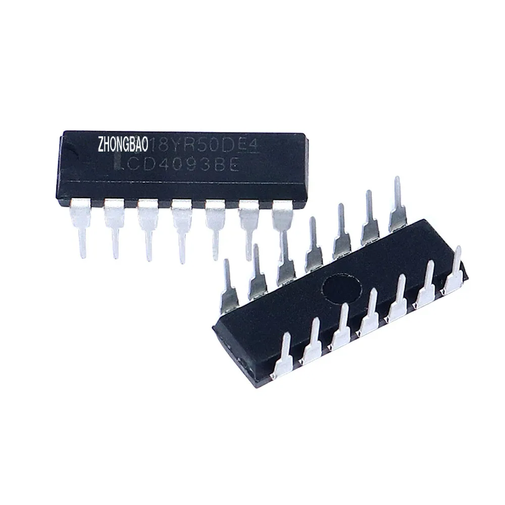 CD4093 ICS and Semiconductors, Quad 2-Input NAND Schmitt-Trig, DIP-14, 380ns (Pack of 20) 
CD4093 ICS and Semiconductors, Quad 2-Input NAND Schmitt-Trig, DIP-14, 380ns (Pack of 20)