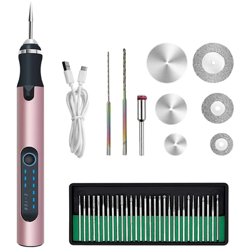 Electric Engraving Pen With 3 Adjustable Speed 300Mah Rechargeable Engraver Machines Wireless For Wood Metal Glass Stone
Electric Engraving Pen With 3 Adjustable Speed 300Mah Rechargeable Engraver Machines Wireless For Wood Metal Glass Stone