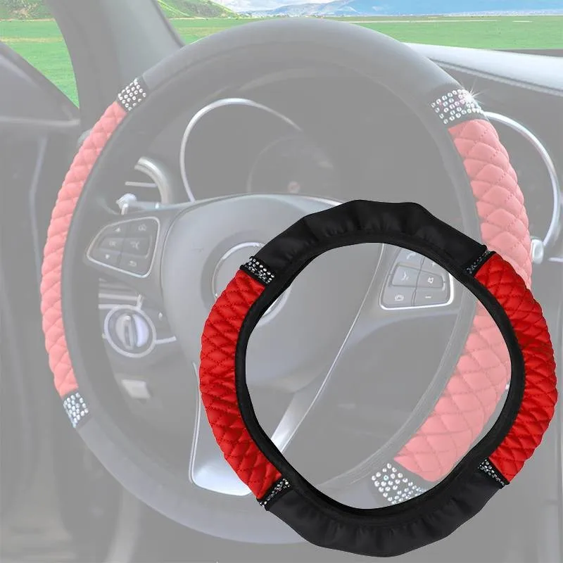 Durable High Quality New Practical Steering Wheel Cover Universal Accessories Parts 1 Pcs Black Red Car Diamond
Durable High Quality New Practical Steering Wheel Cover Universal Accessories Parts 1 Pcs Black Red Car Diamond