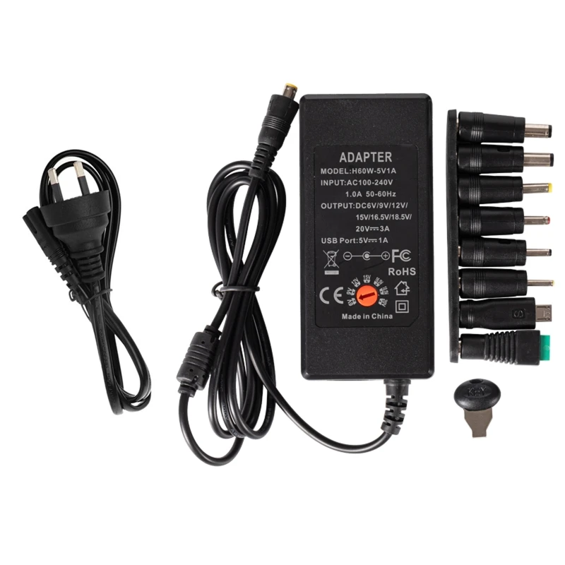 Зарядное устройство с USB-адаптером, 6 в, 9 В, 12 В, 15 в, 16,5 в, 18,5 в, 20 В, 3 А
Зарядное устройство с USB-адаптером, 6 в, 9 В, 12 В, 15 в, 16,5 в, 18,5 в, 20 В, 3 А