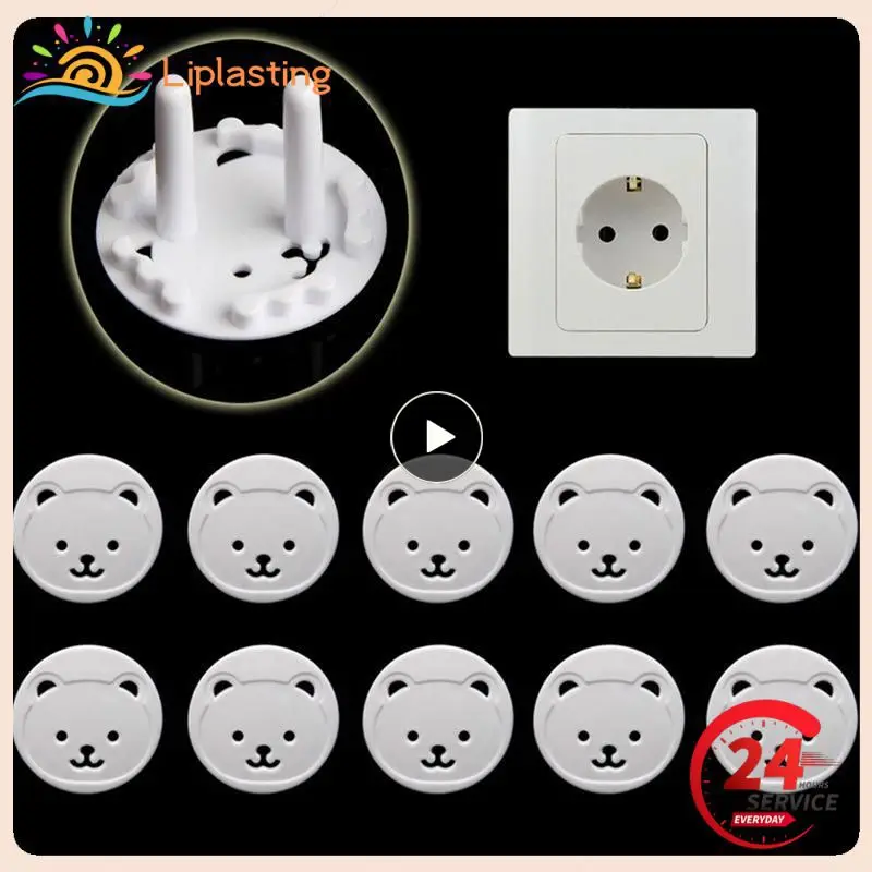 

1~8PCS Baby Safety Child Electric Socket Outlet Plug Protection Security Two Phase Safe Lock Cover Kids Sockets Cover Plugs