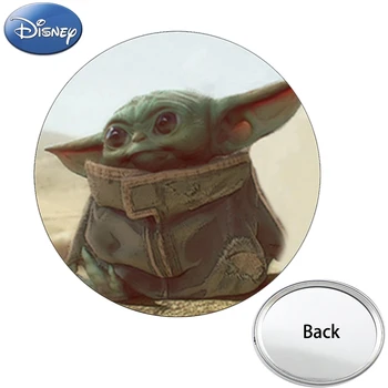 Baby Yoda Mirror Disney Brand Star Wars Compact Portable For Makeup Purse Pocket Ultra-thin Lovely Mirrors Kids Gifts BY59