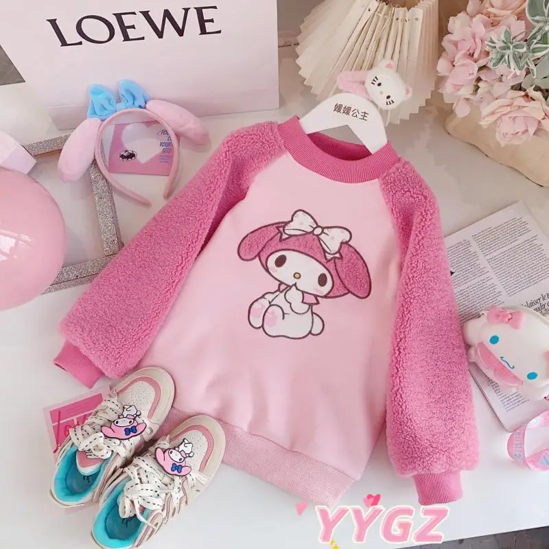 Sanrio Children's Hoodies Kawaii My Melody Cartoon Cute Anime Winter Thickening Warm Soft Leisure Plush Tops Girl Christmas Gift
Sanrio Children's Hoodies Kawaii My Melody Cartoon Cute Anime Winter Thickening Warm Soft Leisure Plush Tops Girl Christmas Gift
