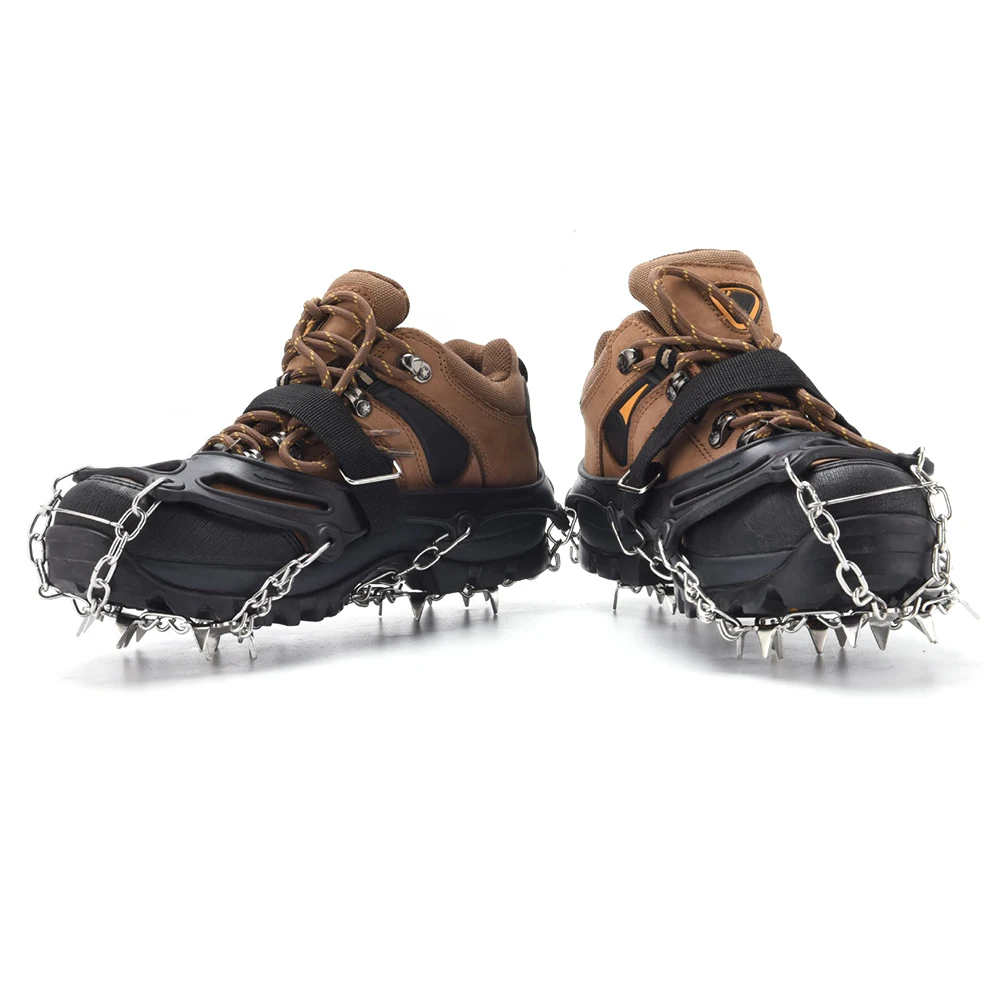 1 Pair Ice Crampons Stainless Steel 24 Teeth Shoe Boot Grips Chain Spikes Anti-Slip with Carry Bag Lightweight for Men and Women
1 Pair Ice Crampons Stainless Steel 24 Teeth Shoe Boot Grips Chain Spikes Anti-Slip with Carry Bag Lightweight for Men and Women