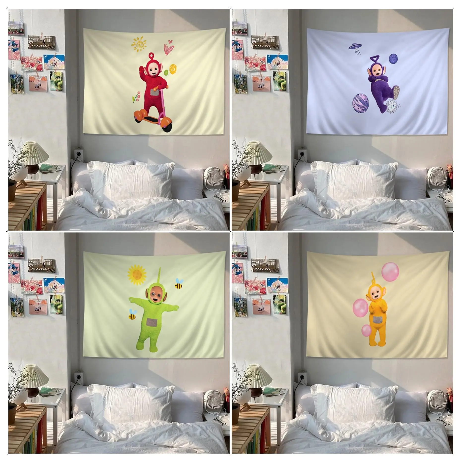 TV Series Teletubbies Hippie Wall Hanging Tapestries Hippie Flower Wall Carpets Dorm Decor Kawaii Room Decor
TV Series Teletubbies Hippie Wall Hanging Tapestries Hippie Flower Wall Carpets Dorm Decor Kawaii Room Decor