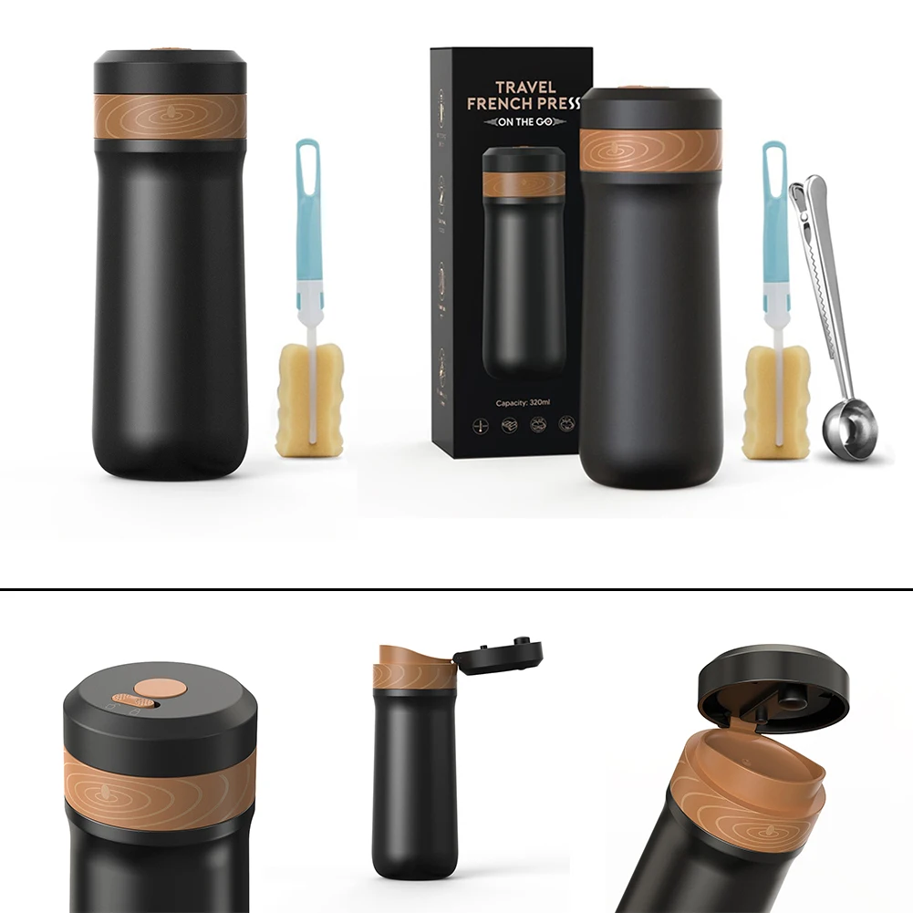 1 Set 320ml Stainless Steel Portable Coffee Maker French Press Tea & Coffee 3 IN 1 Protable No Pollution High Quality
1 Set 320ml Stainless Steel Portable Coffee Maker French Press Tea & Coffee 3 IN 1 Protable No Pollution High Quality