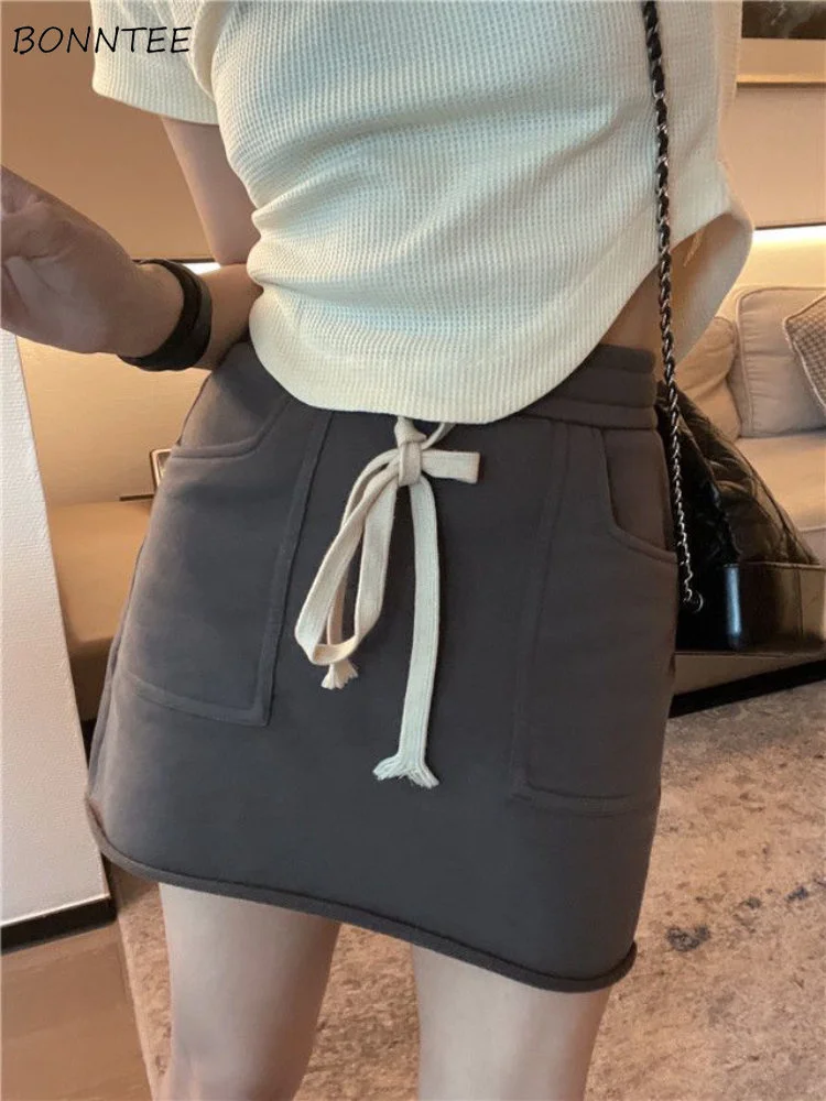 A-line Mini Skirts Women High Waist Students Simple Leisure Pockets Designed Vintage Chic All-match Ins Fashionable Draw String
A-line Mini Skirts Women High Waist Students Simple Leisure Pockets Designed Vintage Chic All-match Ins Fashionable Draw String