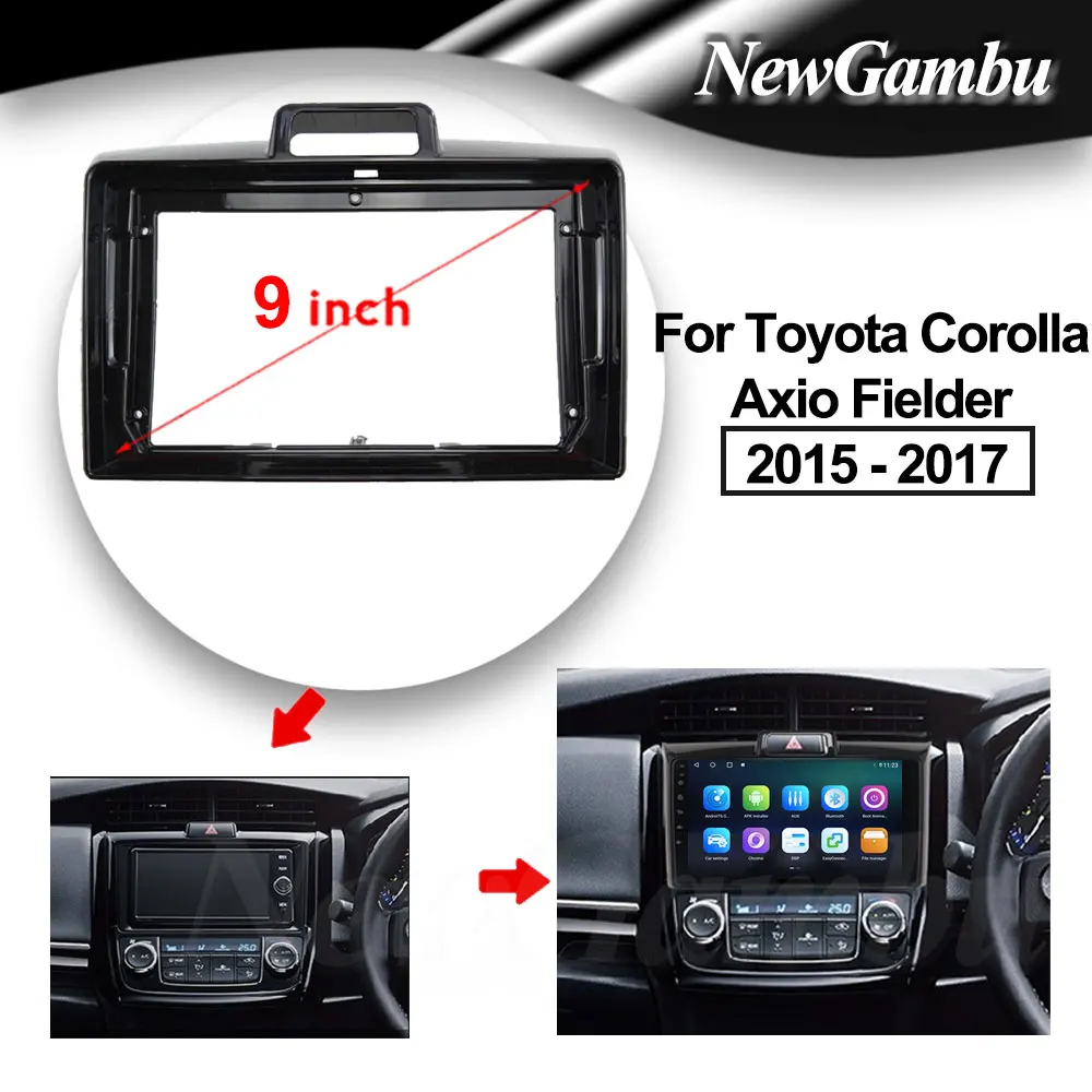 NewGambu 9 дюймов для Toyota Corolla Axio Fielder 2015- 2017 рамка аудио адаптер комплекты отделки панели приборной панели экран радио проигрывателя
NewGambu 9 дюймов для Toyota Corolla Axio Fielder 2015- 2017 рамка аудио адаптер комплекты отделки панели приборной панели экран радио проигрывателя
