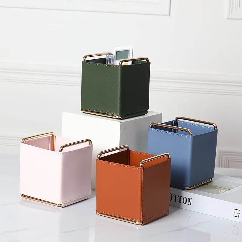 Nordic Leather Storage Box Simple Cosmetics Remote Control Dressing Table Net Red Pen Holder Desktop Ornament Cross-border
Nordic Leather Storage Box Simple Cosmetics Remote Control Dressing Table Net Red Pen Holder Desktop Ornament Cross-border