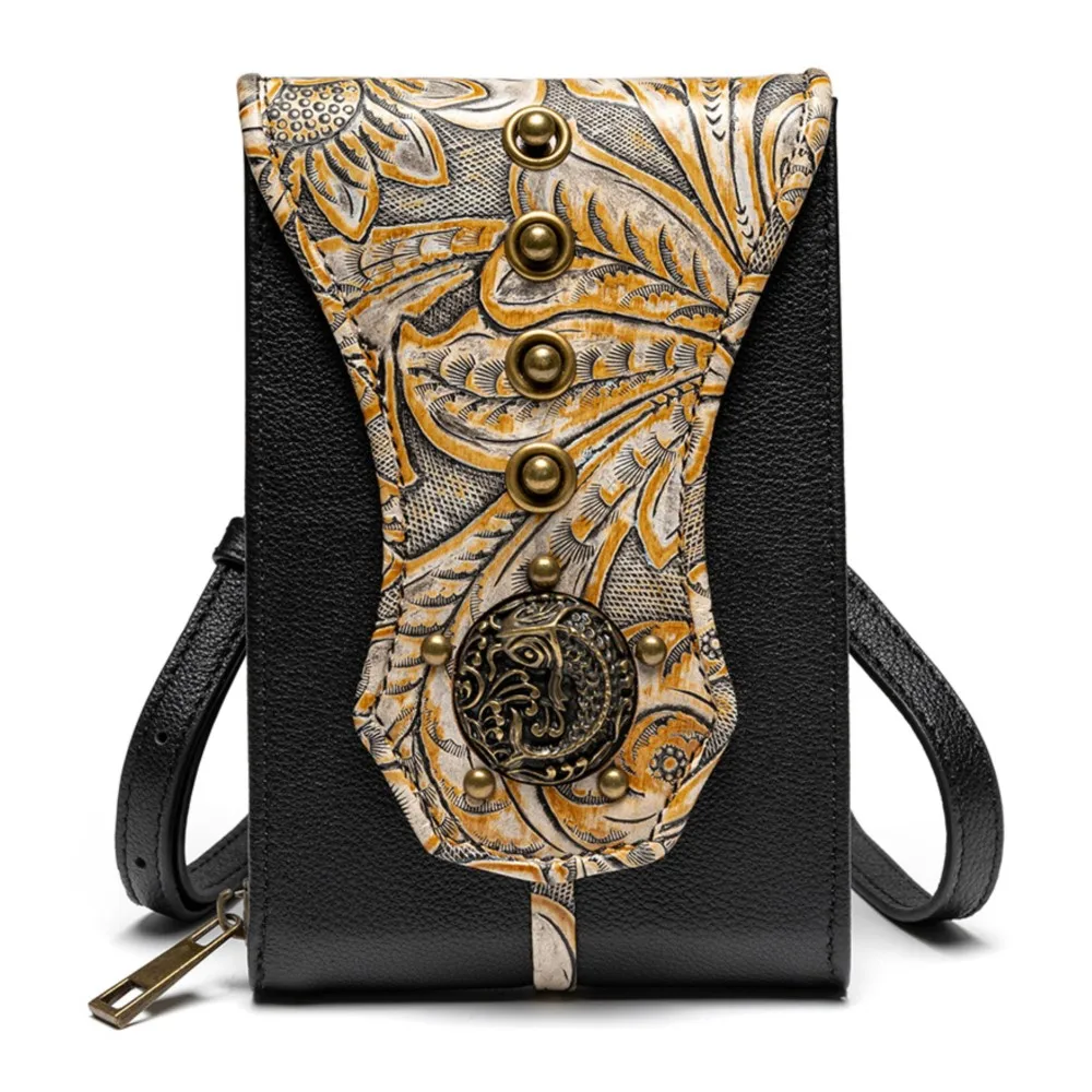 Retro Mobile Phone Personality Embossed Rivet Flower Stitching Motorcycle Waist Bag Leather Shoulder Messenger Lipstick Storage
Retro Mobile Phone Personality Embossed Rivet Flower Stitching Motorcycle Waist Bag Leather Shoulder Messenger Lipstick Storage