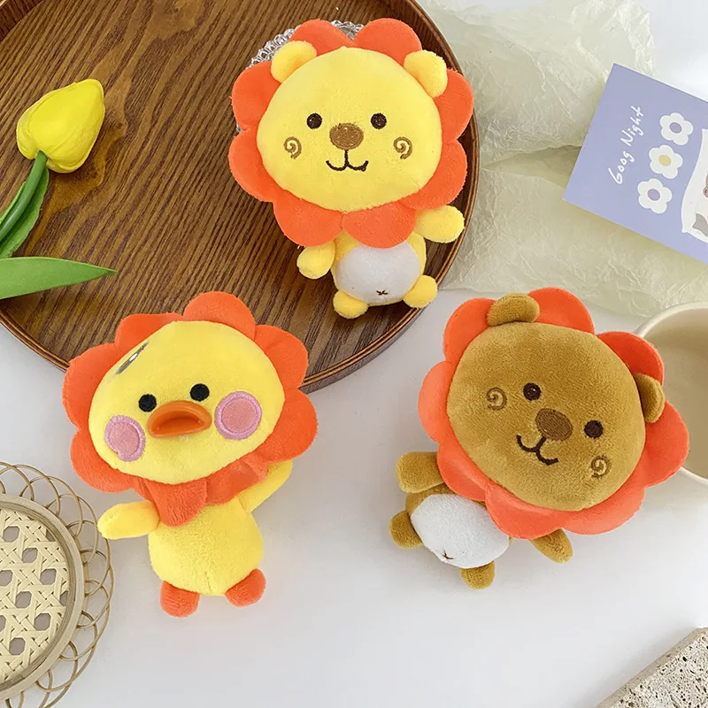 Mini Cartoon Sunflower Animal Soft Toy Key Chain Lion Duckling Baby Lathe Pendant Plush Toy
Mini Cartoon Sunflower Animal Soft Toy Key Chain Lion Duckling Baby Lathe Pendant Plush Toy