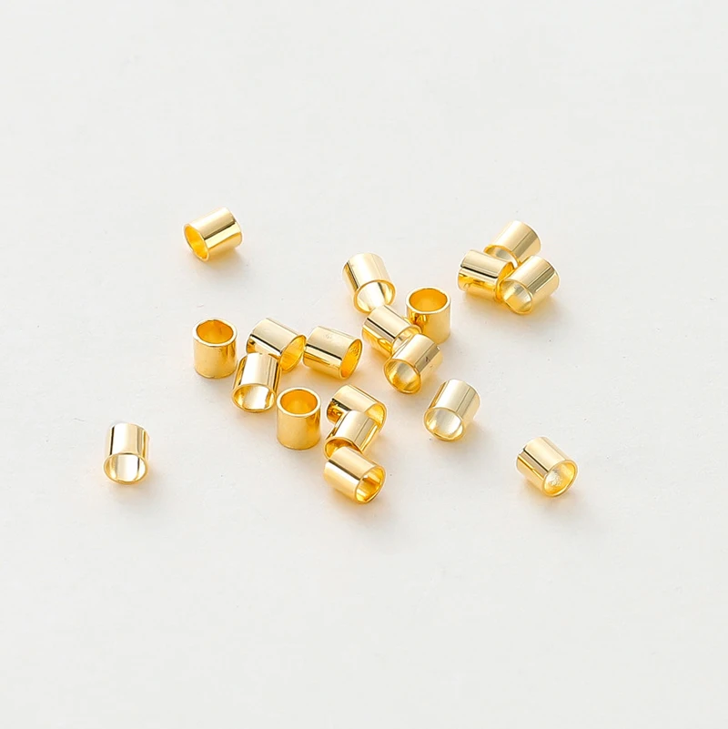 100PCS 1.5/2/2.5mm 18K Gold Plated Brass Positioning Tubes Crimp Beads Accessories for Jewelry Making Findings Supplies
100PCS 1.5/2/2.5mm 18K Gold Plated Brass Positioning Tubes Crimp Beads Accessories for Jewelry Making Findings Supplies