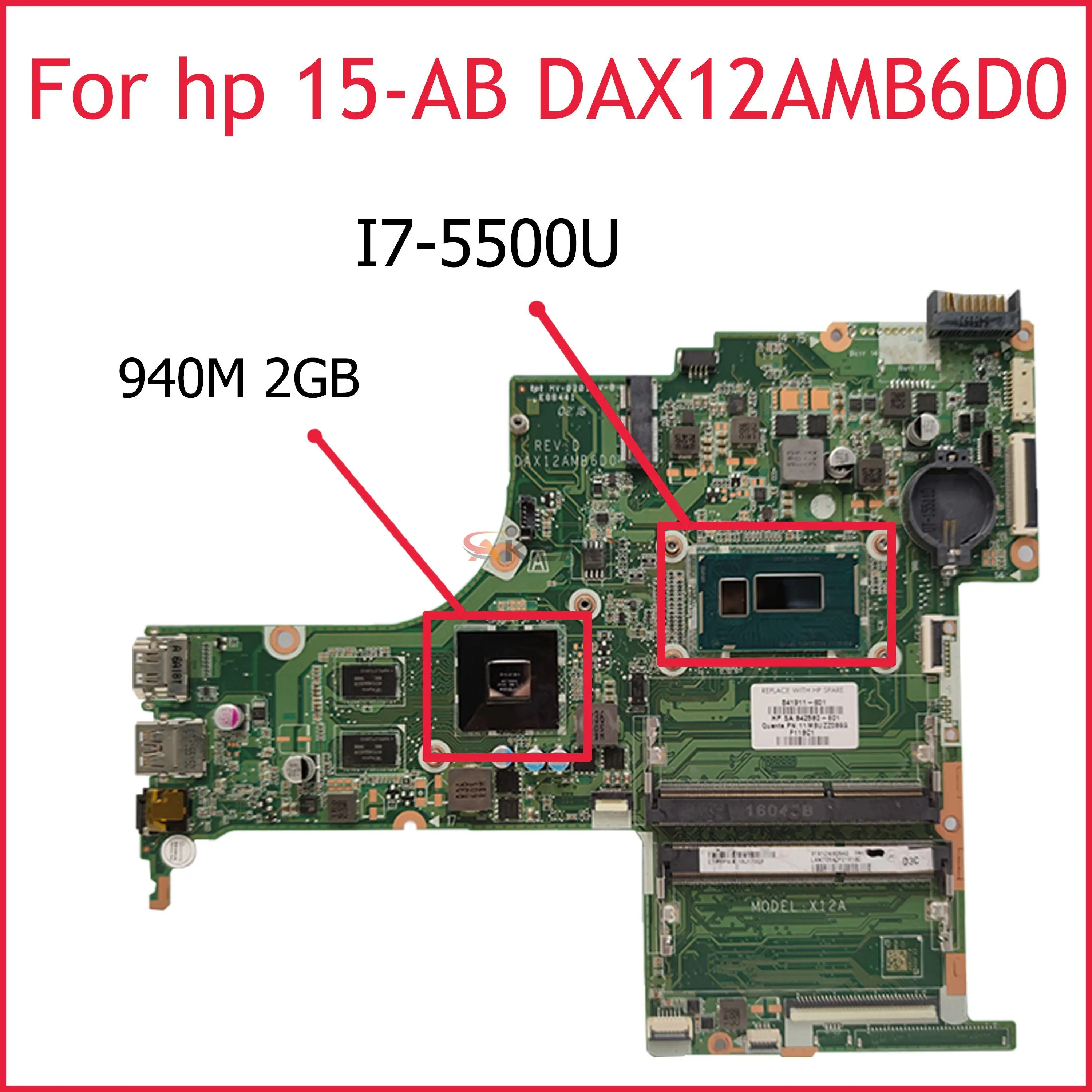 809045-001 809045-601 для HP Pavilion 15-AB материнская плата для ноутбука DAX12AMB6D0 SR23W I7-5500U 940M 2 Гб материнская плата протестирована 100% работа
809045-001 809045-601 для HP Pavilion 15-AB материнская плата для ноутбука DAX12AMB6D0 SR23W I7-5500U 940M 2 Гб материнская плата протестирована 100% работа