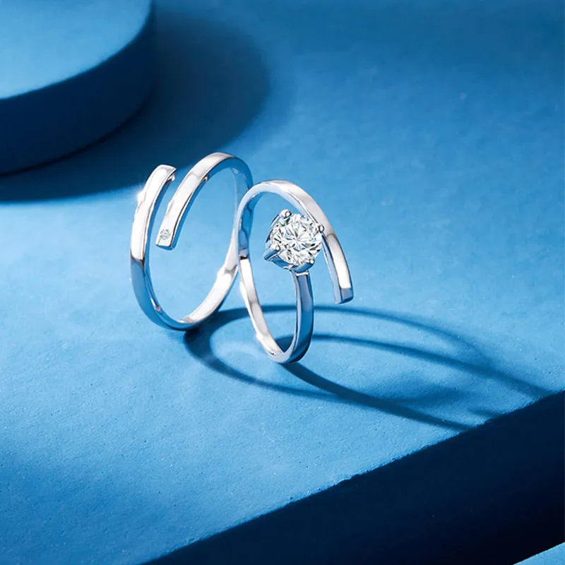 Couples Ring Simple Men's And Women's Ring Design Unique Single Diamond Open Hand Jewelry Gift Wedding Party
Couples Ring Simple Men's And Women's Ring Design Unique Single Diamond Open Hand Jewelry Gift Wedding Party