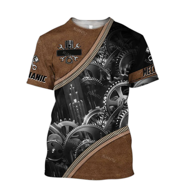 Мужская футболка с 3D-принтом механического ремонта, модная свободная футболка с коротким рукавом, индивидуальная Одежда большого размера, повседневная Механическая футболка 
Мужская футболка с 3D-принтом механического ремонта, модная свободная футболка с коротким рукавом, индивидуальная Одежда большого размера, повседневная Механическая футболка