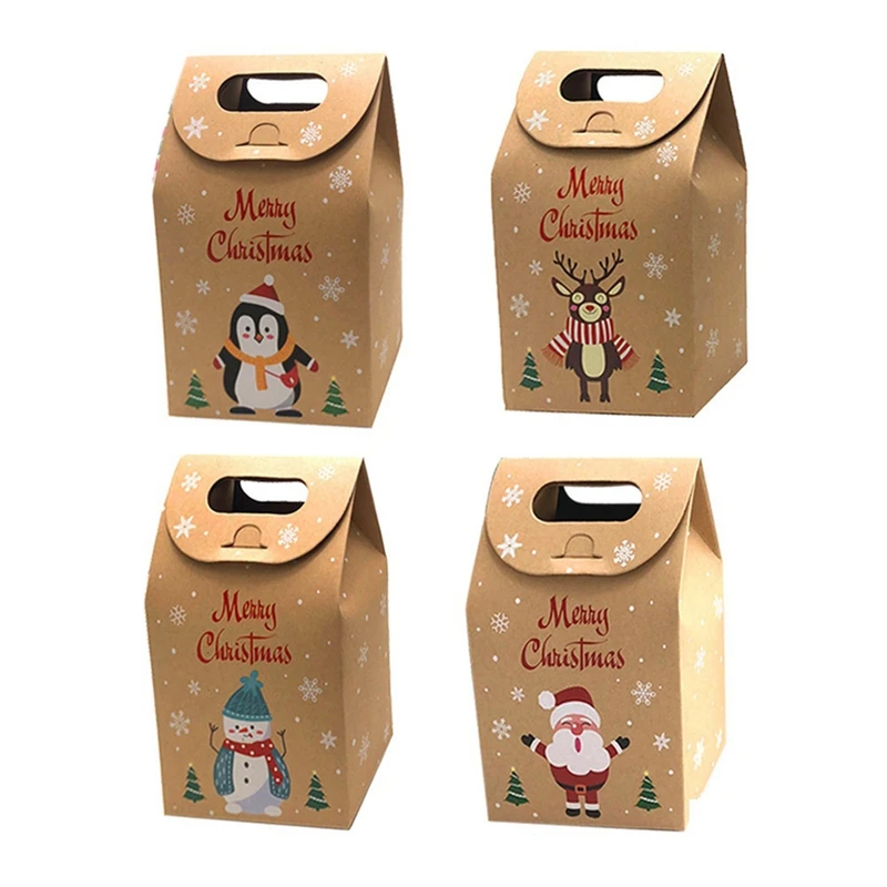 24Pcs Christmas Candy Box Snowflake Kraft Paper Bag 4 Cartoon Christmas Candy Box Handbag Candy Bag
24Pcs Christmas Candy Box Snowflake Kraft Paper Bag 4 Cartoon Christmas Candy Box Handbag Candy Bag
