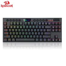 Redragon K621 Horus Wireless RGB Mechanical Keyboard 5.0 BT/2.4 Ghz/Wired Three Modes Ultra-Thin Low Profile Bluetooth Keyboard