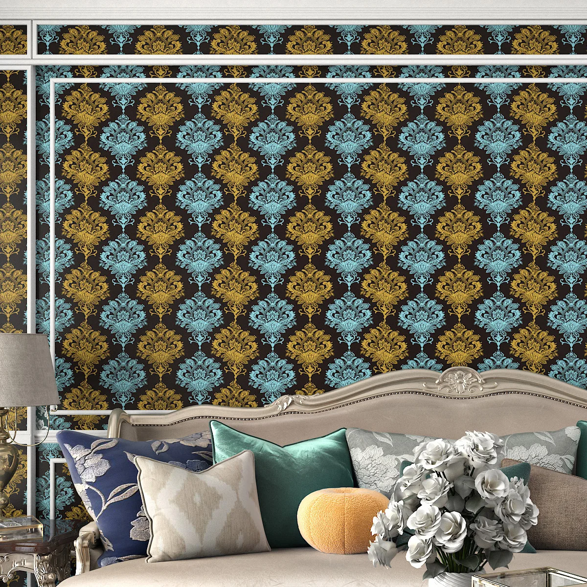 European Vinyl Wallpaper Luxury Floral Pattern Decorative Wall Sticker Living Room TV Background DIY Wall Decals Waterproof Film
European Vinyl Wallpaper Luxury Floral Pattern Decorative Wall Sticker Living Room TV Background DIY Wall Decals Waterproof Film