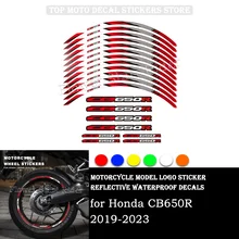 Motorcycle Wheel Sticker Waterproof Hub Decal Rim Stripe Tape 17 Inches For Honda CB650R Neo Sports Cafe Reflective Waterproof