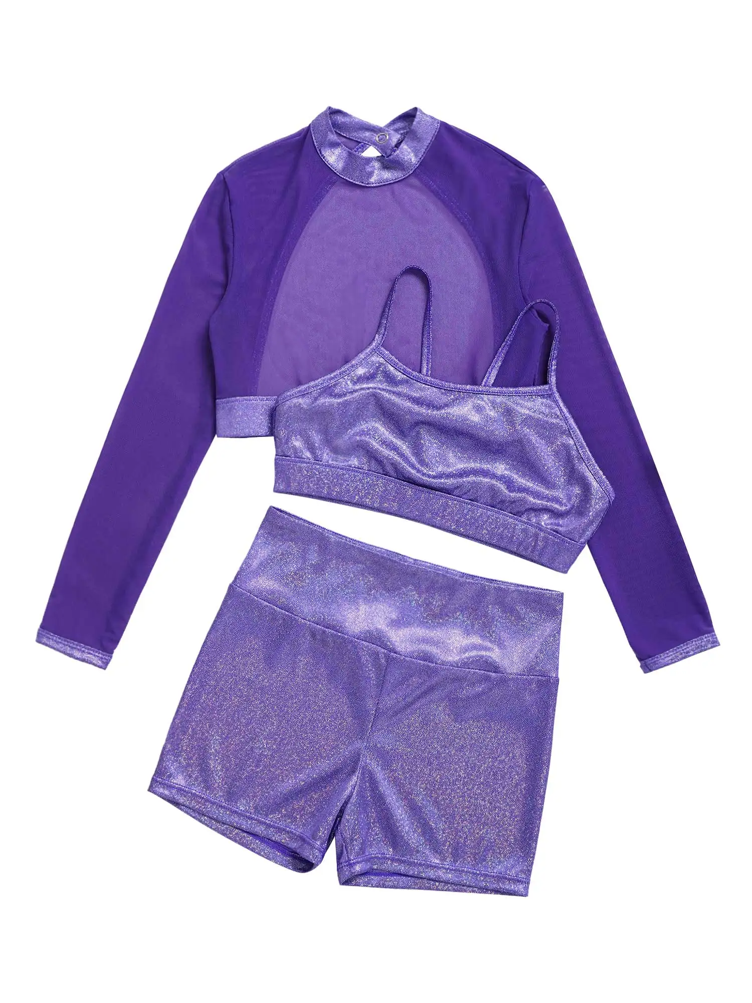 Спортивный костюм для девочек 3 шт., прозрачная сетчатая накидка, топ с бретельками на спине и шорты, комплект для гимнастического танца и тр... 
Спортивный костюм для девочек 3 шт., прозрачная сетчатая накидка, топ с бретельками на спине и шорты, комплект для гимнастического танца и тр...