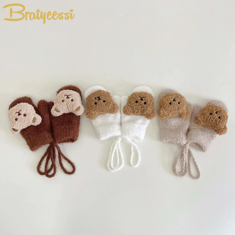 Bear Winter Baby Gloves Soft Warm Fleece Kids Gloves Snow Kawaii Baby Mittens for Girls Boys Accessories
Bear Winter Baby Gloves Soft Warm Fleece Kids Gloves Snow Kawaii Baby Mittens for Girls Boys Accessories