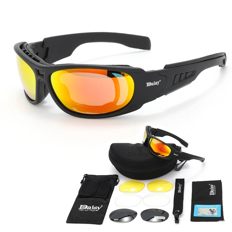 Daisy C6 Airsoft Military Polarized Tactical Glasses Motorcycle Shooting Goggles Windproof Bulletproof CS War Game 4 Len
Daisy C6 Airsoft Military Polarized Tactical Glasses Motorcycle Shooting Goggles Windproof Bulletproof CS War Game 4 Len