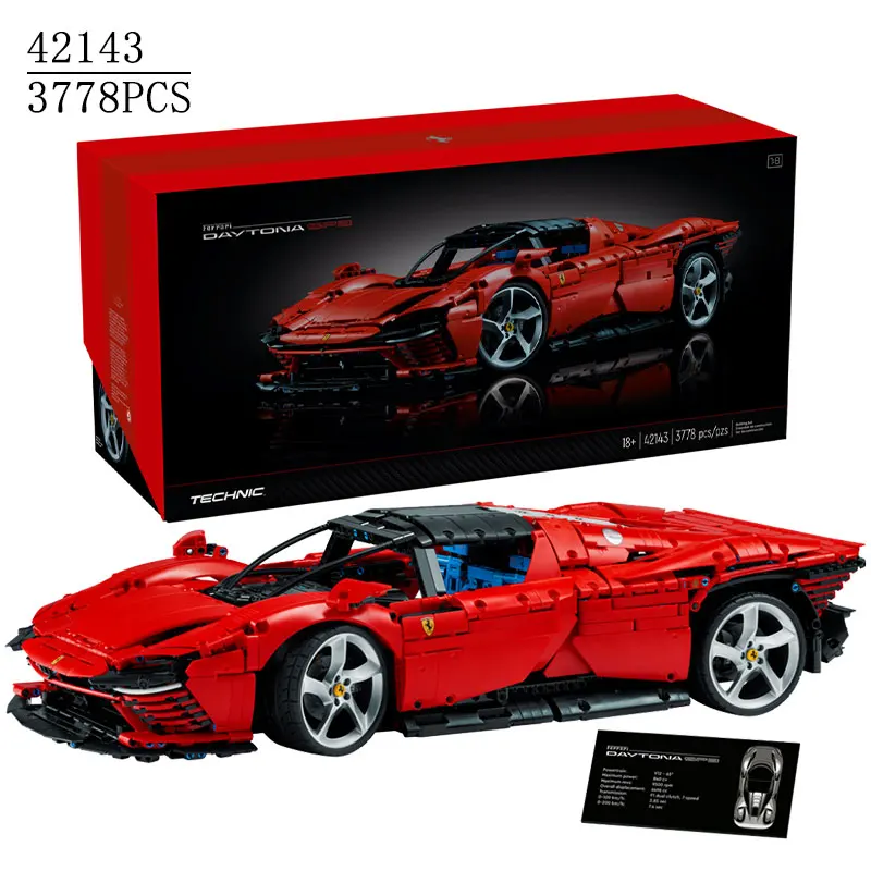 3778PCS Technical Ferraried Daytona SP3 42143 Model Building Blocks Racing car Supercar Model Bricks Kit Toys For Children
3778PCS Technical Ferraried Daytona SP3 42143 Model Building Blocks Racing car Supercar Model Bricks Kit Toys For Children