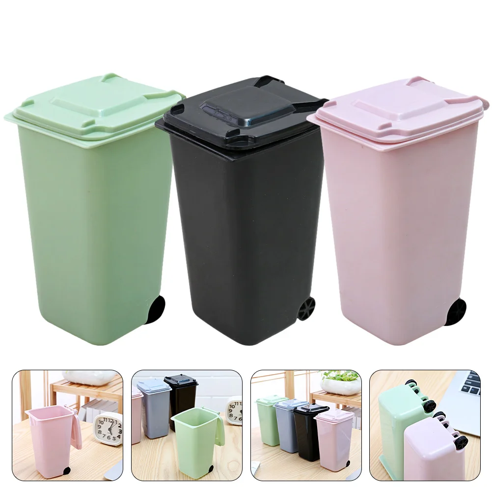 3 Pcs Garbage Can Decorative Litter Box Trash Recycling Containers Cover Holder Pp Mini Wastebasket Office 
3 Pcs Garbage Can Decorative Litter Box Trash Recycling Containers Cover Holder Pp Mini Wastebasket Office