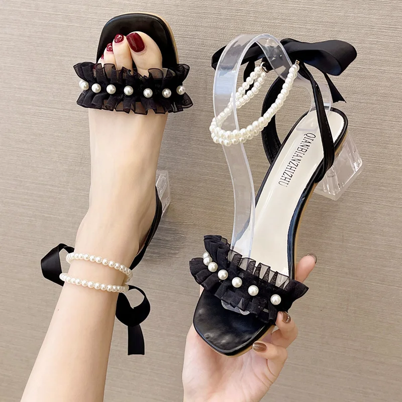 Branded Pumps Sweet Casual Heels Slimming Shoes Outdoor Sandals Ladies Lace-Up 2022 Transparent Stiletto Fashion Brief Comfortab
Branded Pumps Sweet Casual Heels Slimming Shoes Outdoor Sandals Ladies Lace-Up 2022 Transparent Stiletto Fashion Brief Comfortab