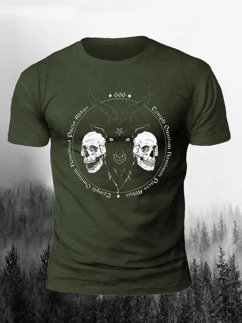 Antelope and Skull Print Short Sleeve Men Hot Sale Cotton Comfortable Trendy Everyday T-Shirt
Antelope and Skull Print Short Sleeve Men Hot Sale Cotton Comfortable Trendy Everyday T-Shirt