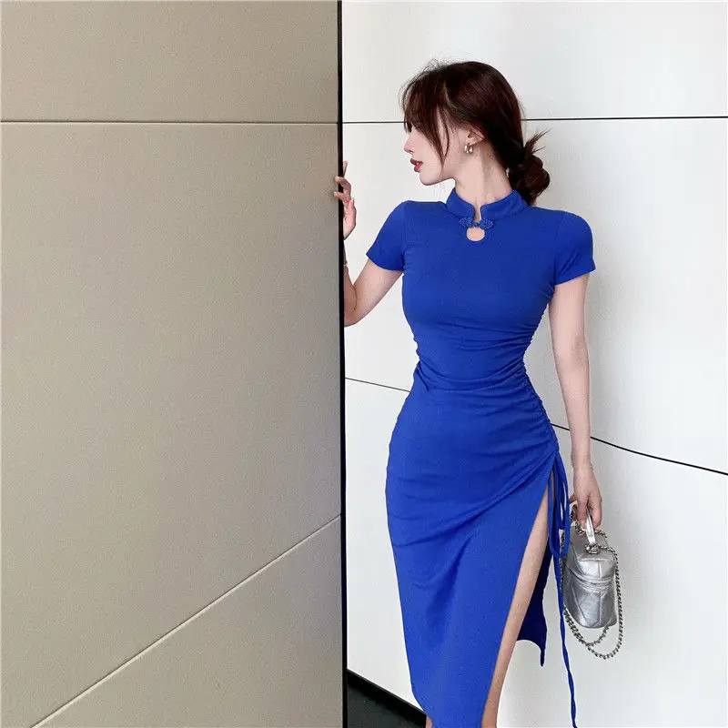 Женское эластичное мини-платье, летнее облегающее длинное платье с рюшами и кулиской регулируемой длины с коротким рукавом
Женское эластичное мини-платье, летнее облегающее длинное платье с рюшами и кулиской регулируемой длины с коротким рукавом