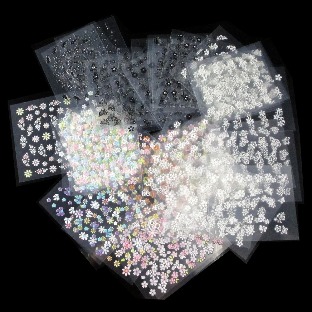 50 Sheets Mix Nail Art 3D Stickers Decal Flower Self Adhesive Nail Stickers Manicure Nail Wraps Decals Sticker for DIY Designs
50 Sheets Mix Nail Art 3D Stickers Decal Flower Self Adhesive Nail Stickers Manicure Nail Wraps Decals Sticker for DIY Designs