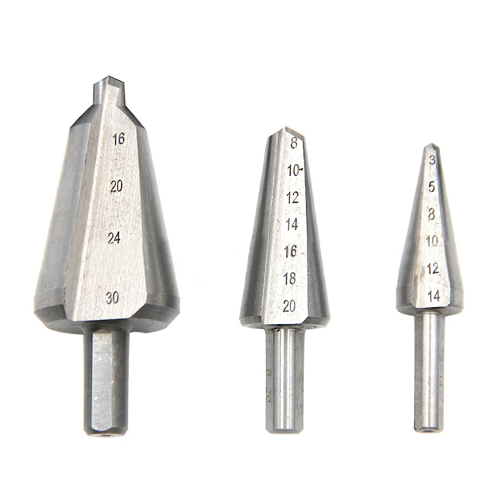 3pcs Set Taper Drill Bit Umbrella Hole Bit Cone Cutter 16-30mm 5-20mm 3-14mm HSS Taper Drill Bit Umbrella Cone Cutter
3pcs Set Taper Drill Bit Umbrella Hole Bit Cone Cutter 16-30mm 5-20mm 3-14mm HSS Taper Drill Bit Umbrella Cone Cutter