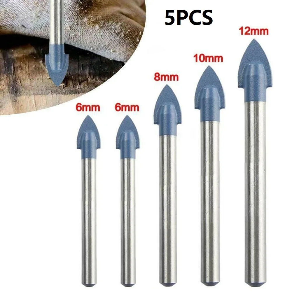5pcs Alloy Drill Bit 6-12mm Glass Tile Diamond Tip Drill Bit Set Tungsten Carbide Tipped Cutter Head For Ceramics Wood Plastic
5pcs Alloy Drill Bit 6-12mm Glass Tile Diamond Tip Drill Bit Set Tungsten Carbide Tipped Cutter Head For Ceramics Wood Plastic