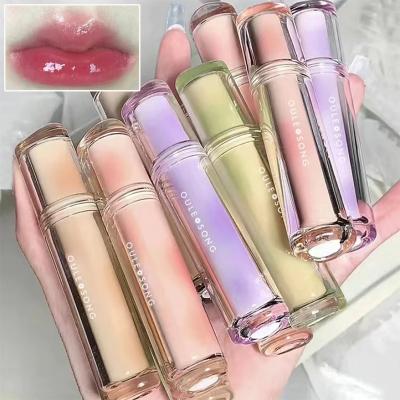 

Waterproof Iced Tea Mirror Lip Glaze Moisturizing Long Lasting Transparent Jelly Liquid Lipsticks Non-stick Cup Tint Lip Gloss