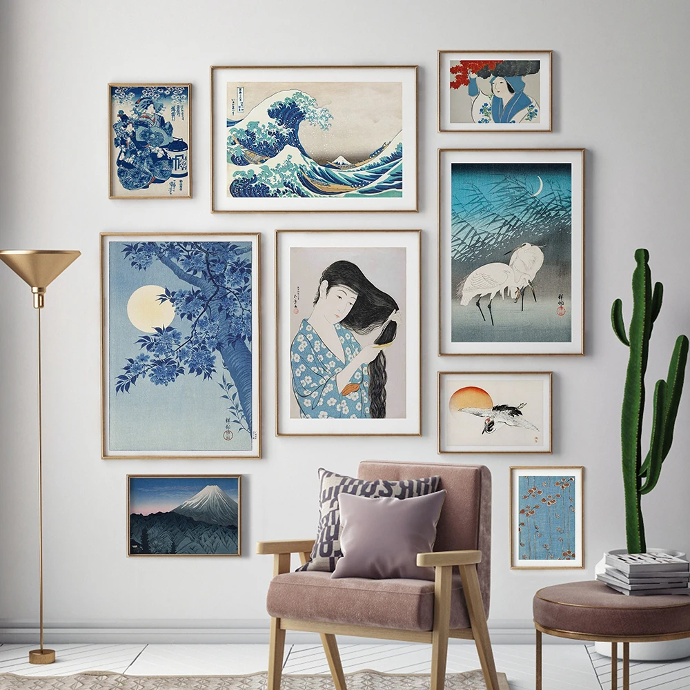 Landscape Gallery Wall Set of 9 Prints Japanese Art Blue Eclectic Vintage Huge Waves Mount Fuji Canvas Painting Room Home Decor
Landscape Gallery Wall Set of 9 Prints Japanese Art Blue Eclectic Vintage Huge Waves Mount Fuji Canvas Painting Room Home Decor
